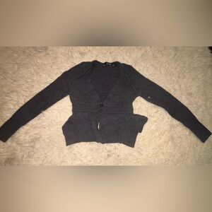 Miss Me Charcoal Gray Button-Front Women's Cardigan